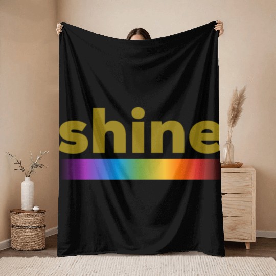 Shine. Light spectrum line. Throw Blankets