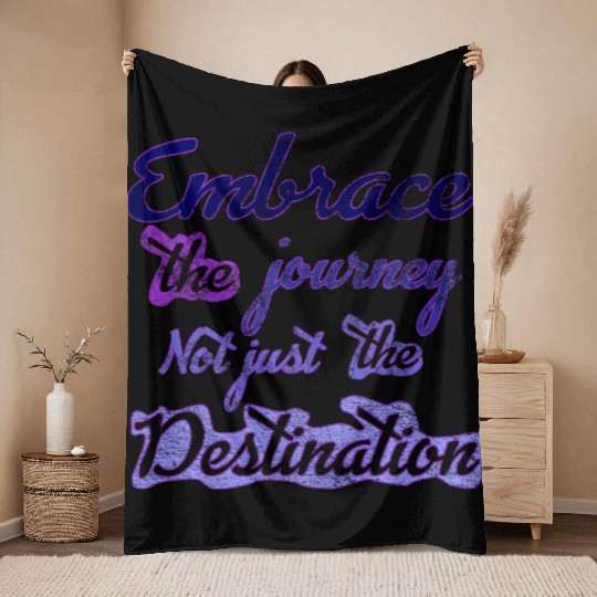 embrace the journay t-shit Throw Blankets