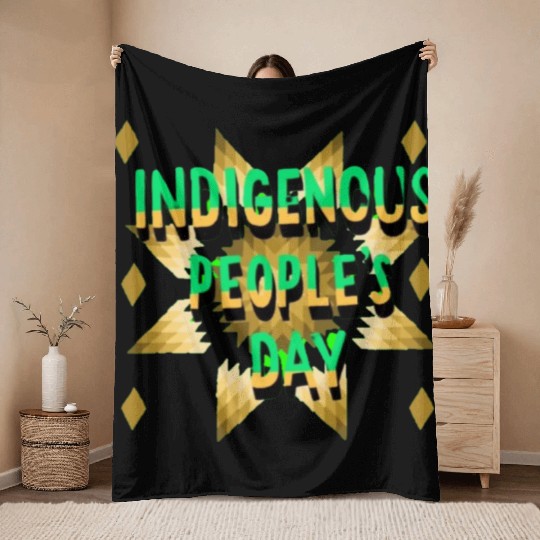 Indigenous People Logos Throw Blankets