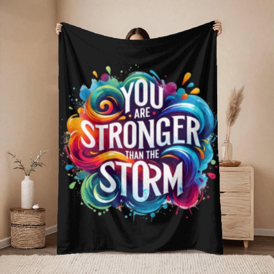 Wellness Collection - Stronger Than the Storm Throw Blankets