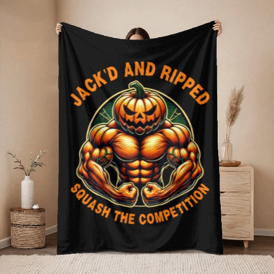Jack'd and Ripped (Orange Edition) Throw Blankets