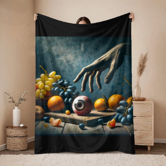 a snack for Halloween Throw Blankets