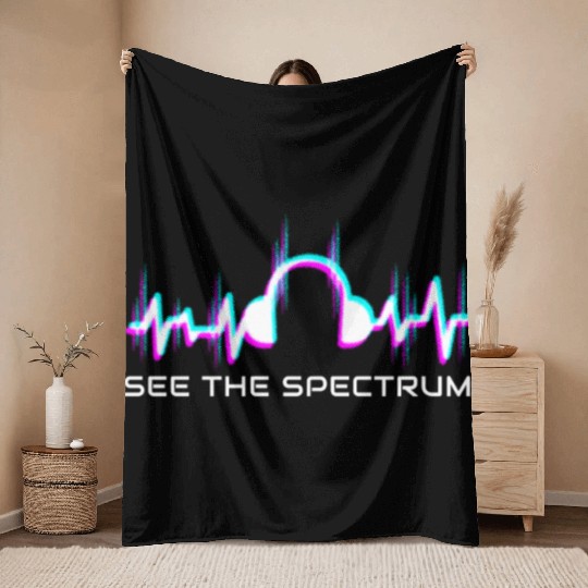 See The Spectrum Radio Lovers Radio Throw Blankets