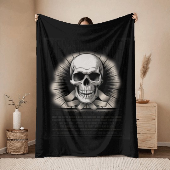 Memento Mori Embracing Life and Death Throw Blankets
