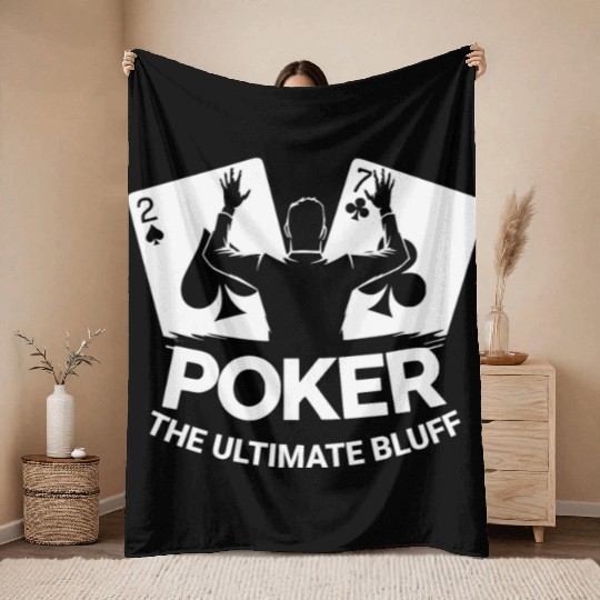 Poker The Ultimate Bluff Texas Holdem Poker Wear Throw Blankets