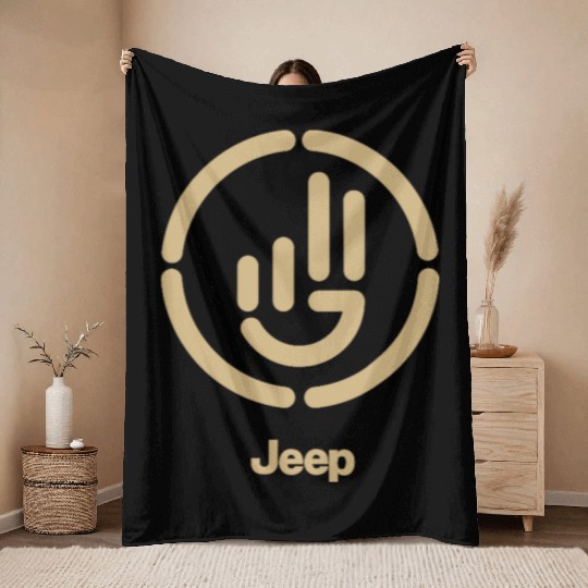 Jeep Wave Throw Blankets