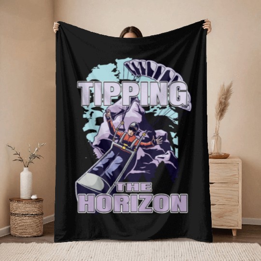Tipping the Horizon Throw Blankets