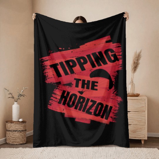 Tipping the Horizon Throw Blankets