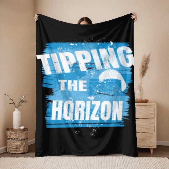 Tipping the Horizon Throw Blankets