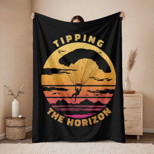 Tipping the Horizon Throw Blankets