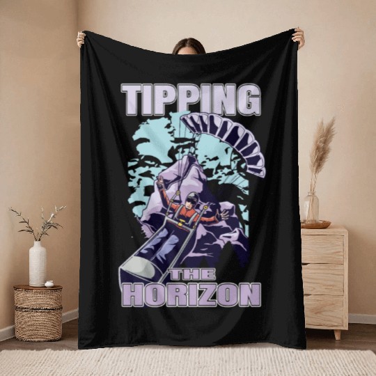 Tipping the Horizon Throw Blankets