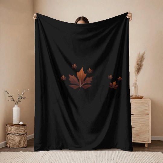 Embrace Fall with 'I Love Autumn' Leaf Design Throw Blankets