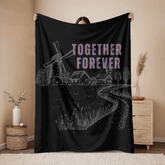 Together forever - till death do us part Throw Blankets
