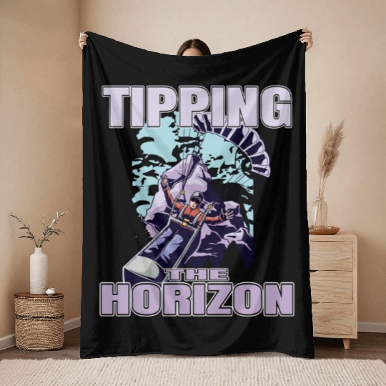 Tipping the Horizon Throw Blankets
