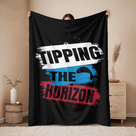 Tipping the Horizon Throw Blankets