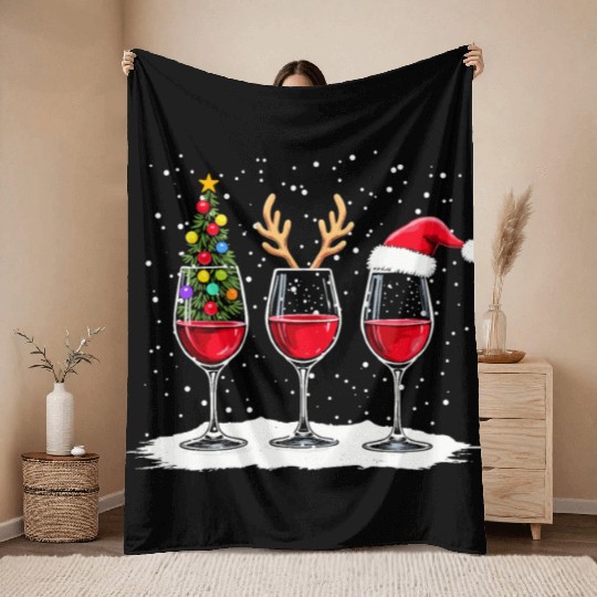 Funny Xmas Outfit Adult Couples Christmas Pajamas Throw Blankets