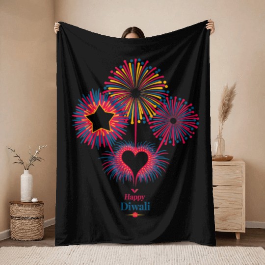 Fireworks for Diwali Celebration Throw Blankets