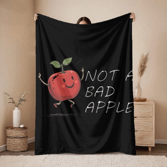Not a Bad Apple Throw Blankets