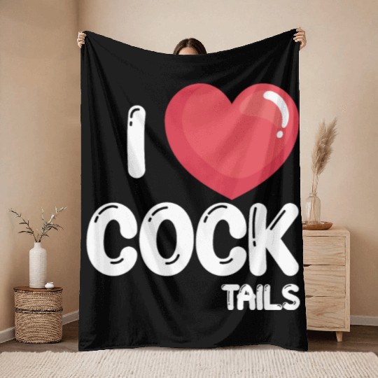 Funny I Love Cocktails 2 Throw Blankets