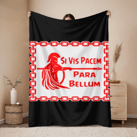 Spartan Si Vis Pacem Para Bellum LIKE US ON FB #U Throw Blankets