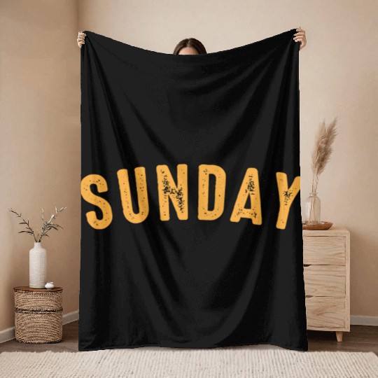 Sunday Vibes Relaxed Comfort Casual Weekend Throw Blankets