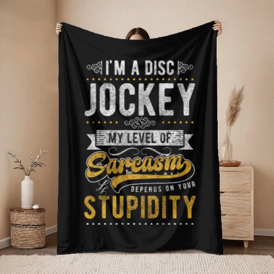 Dj Music Vinyl Throw Blankets