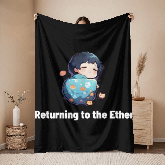 Returning to the Ether-Funny Insomnia Throw Blankets
