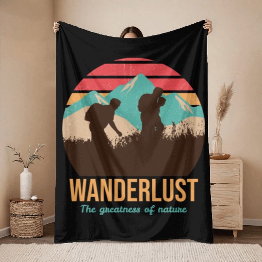 WANDERLUST The greatness of nature Throw Blankets