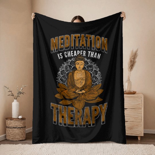 Yoga Self-Care Hindu Throw Blankets