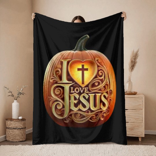 i love jesus Throw Blankets