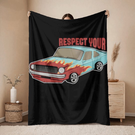Funny Car Guy 1 Throw Blankets