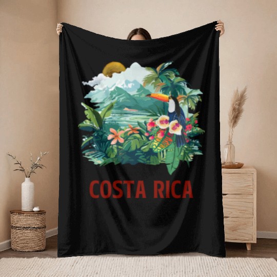 Costa Rica Nature & Macaw Adventure Throw Blankets