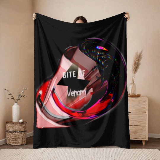 Bite of venom by Astronaut Throw Blankets