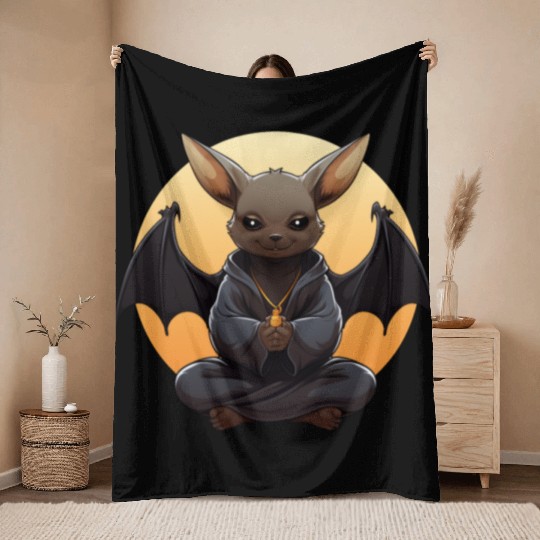 Yogi the bat Throw Blankets