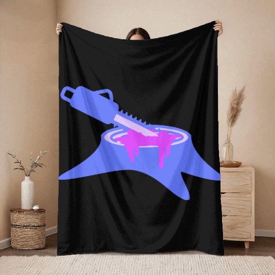 Chainsaw Tree Felling Lumberjack Forest Stump Wood Throw Blankets