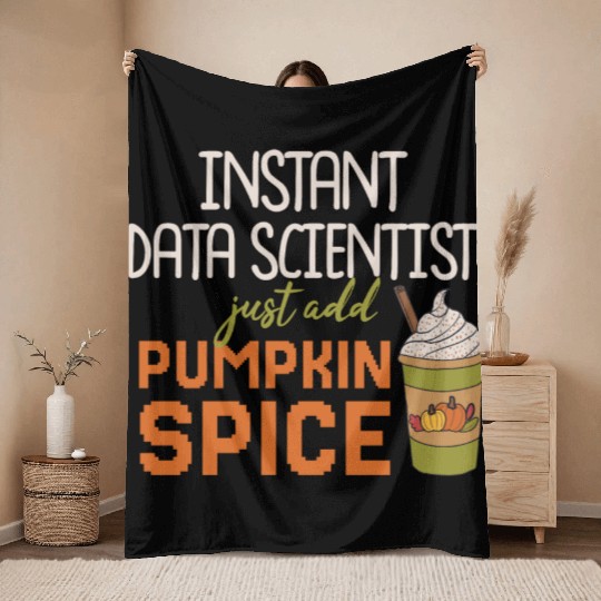 Data Scientist Thanksgiving Pumpkin Spice Throw Blankets
