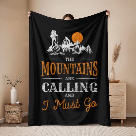 Mountaineering Climbing Alps Carabiner Throw Blankets
