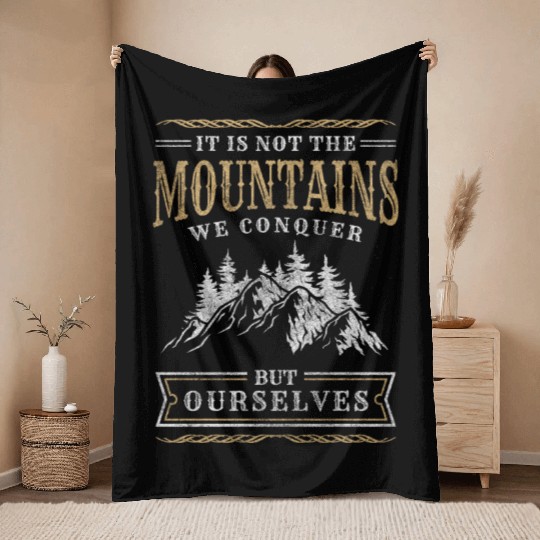 Mountaineering Hiking Alps Climb Throw Blankets