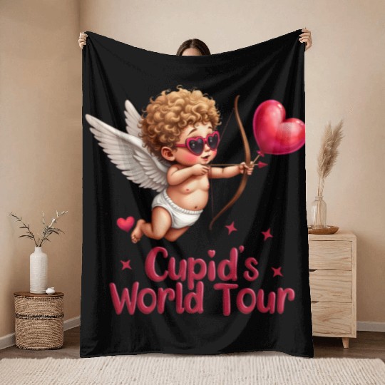 Cupid world tour Throw Blankets