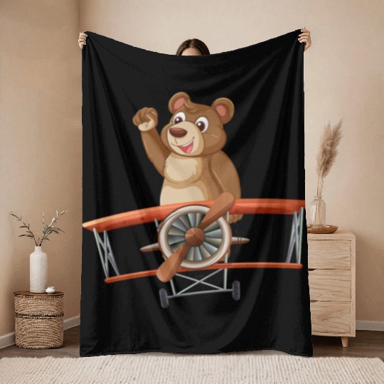 Pooh train encounter Throw Blankets