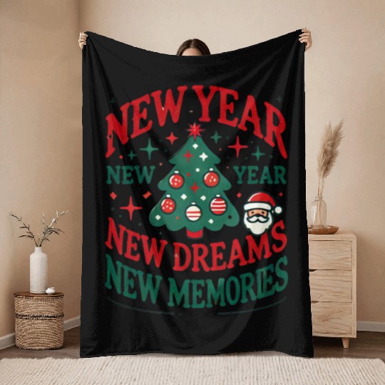 New year Throw Blankets
