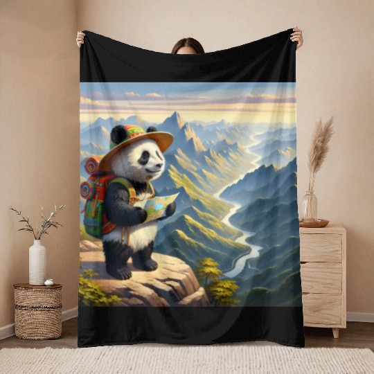 Panda Adventure Throw Blankets