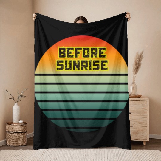 Before Sunrise Scenic Art Design Throw Blankets