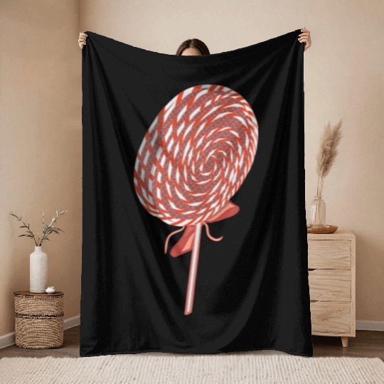 Delicious Sweets Cool Lollipop Throw Blankets