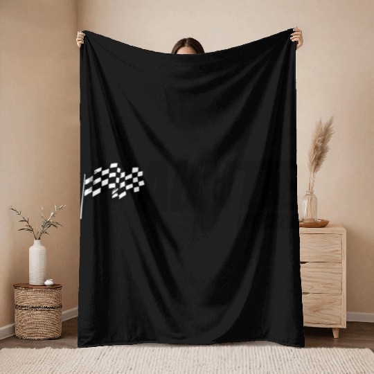 Pit Crew Auntie Race Birthday Family Racing Auntie Throw Blankets