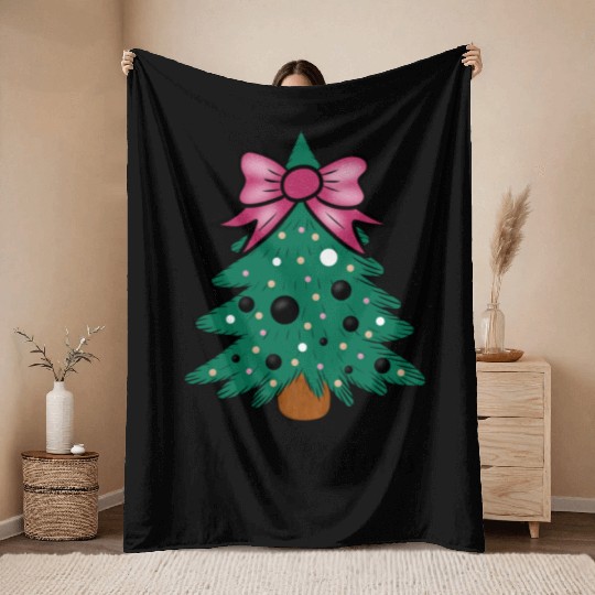 Christmas tree Throw Blankets
