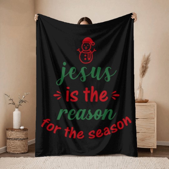 Jesus is the reason for the season, Christmas Throw Blankets