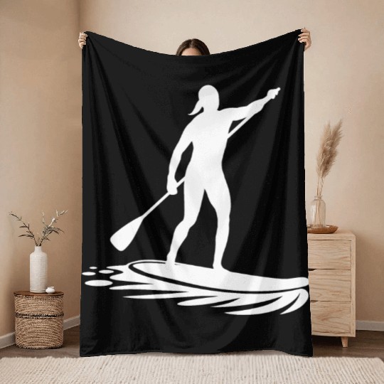 Stand Up Paddle Leisure Vacation Throw Blankets