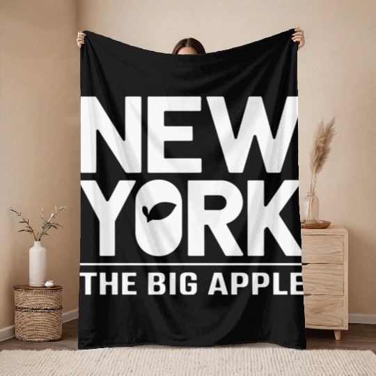NYC Bold "The Big Apple" Tribute Throw Blankets