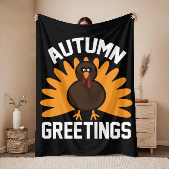 Grateful Hearts, Autumn Blessings Throw Blankets